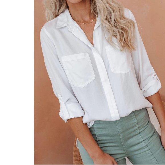DOROTA White Button Down Top - Picture 5 of 8